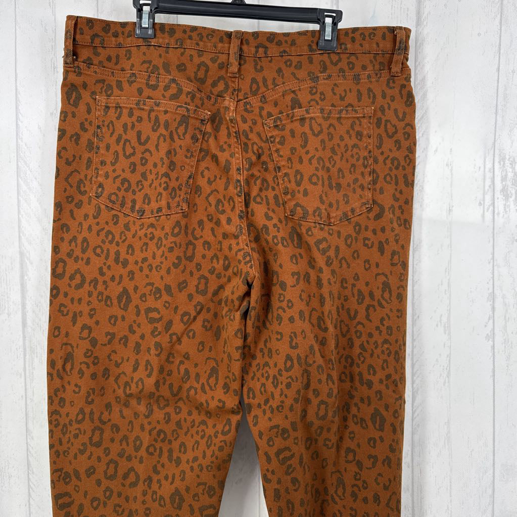 Cheetah Print Vintage Straight Leg Jeans