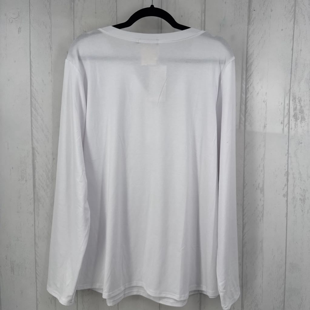 NWT l/s Henley Top w/ Button Detailing