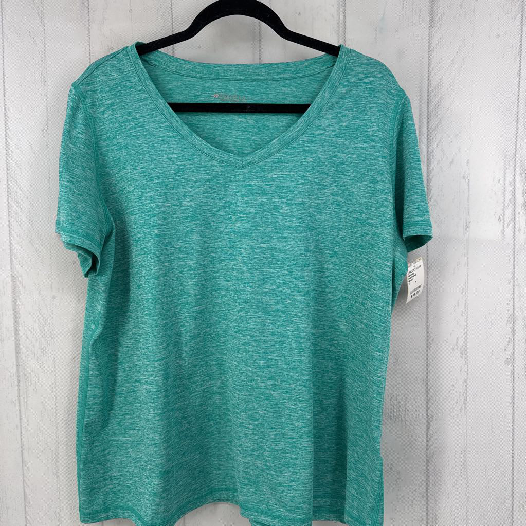 Heathered Performance V-Neck Tee