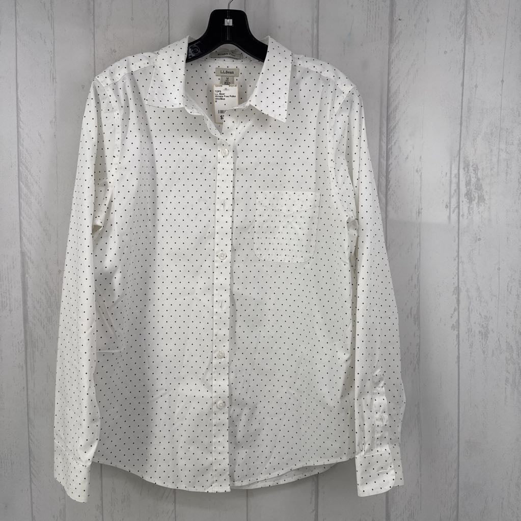 Wrinkle Free Polka Dot Button Up l/s