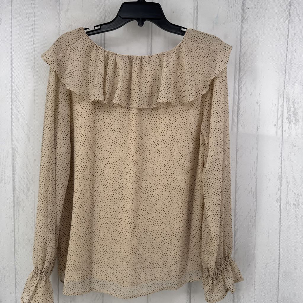 NWT R65 Polka Dot Ruffled Blouse