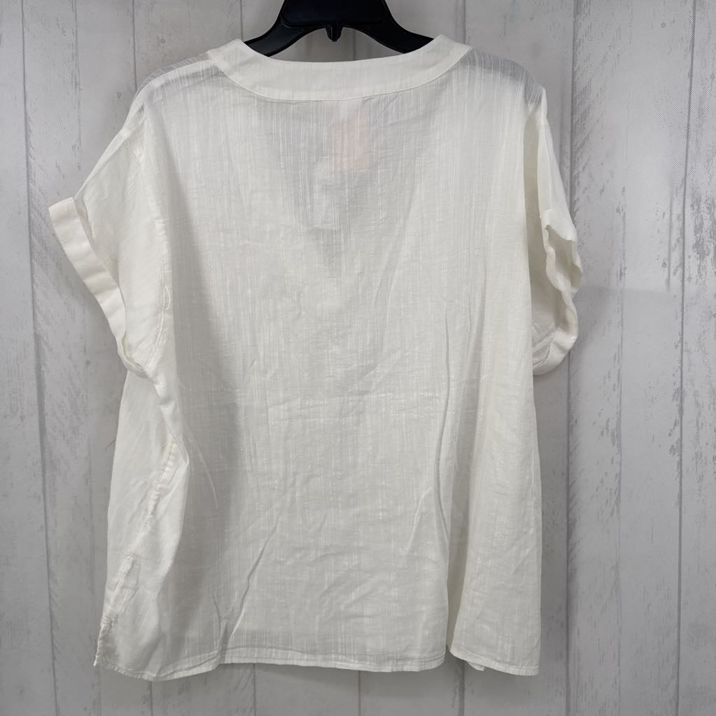 NWT R40 Oversized Guaze Split Hem Top