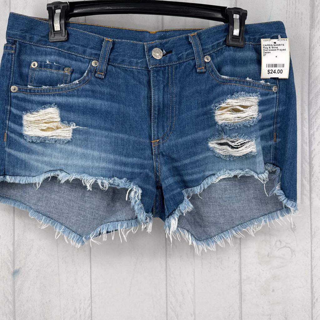 Distressed Frayed Mini Shorts