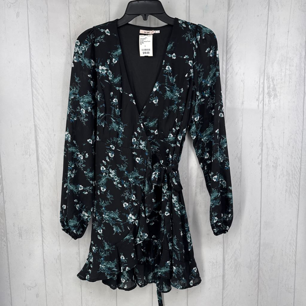 Floral Wrap Front Dress