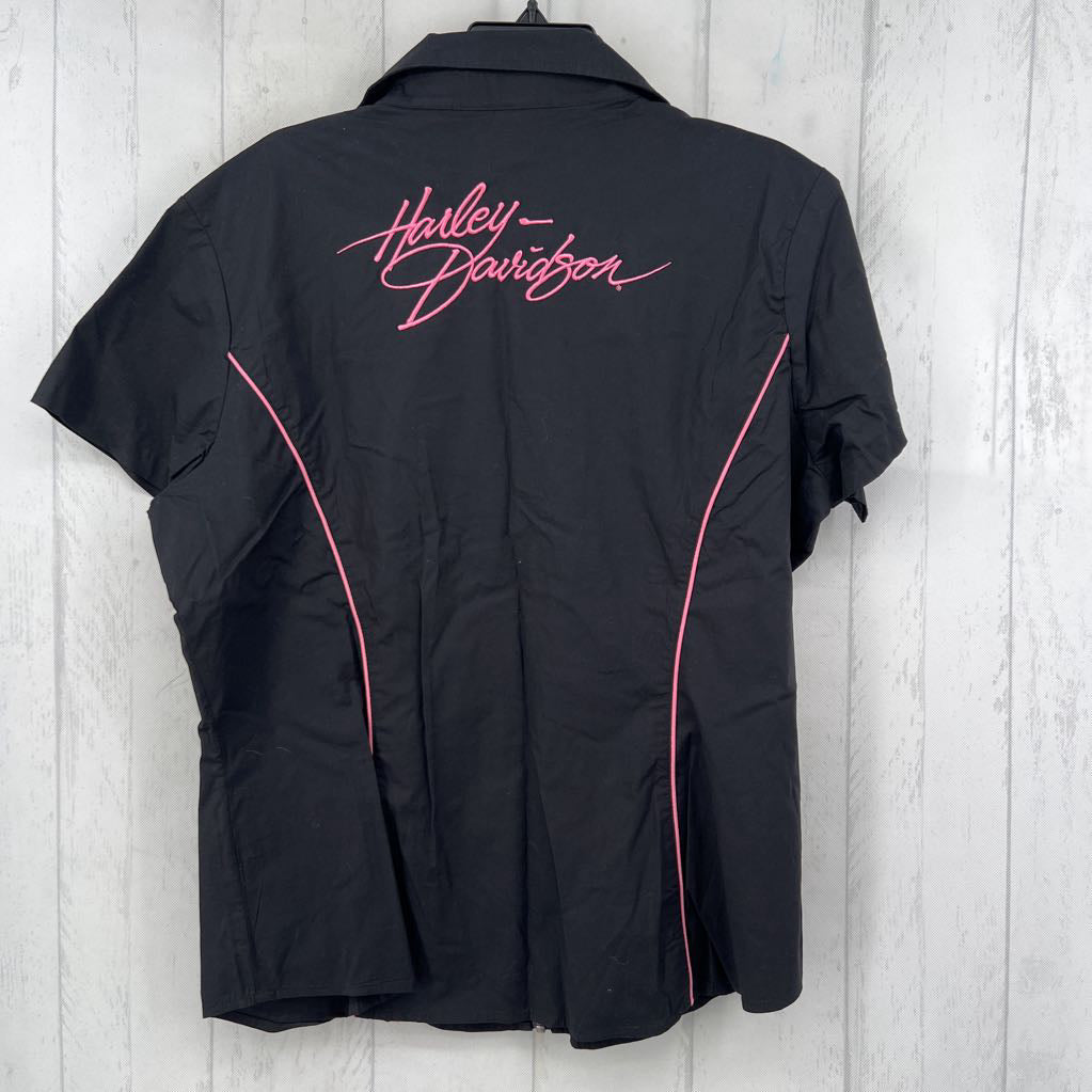 NWT R55 Full-Front Zip s/s Top