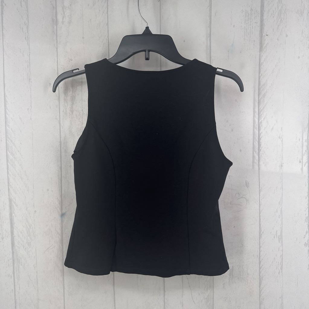 L tie front vest