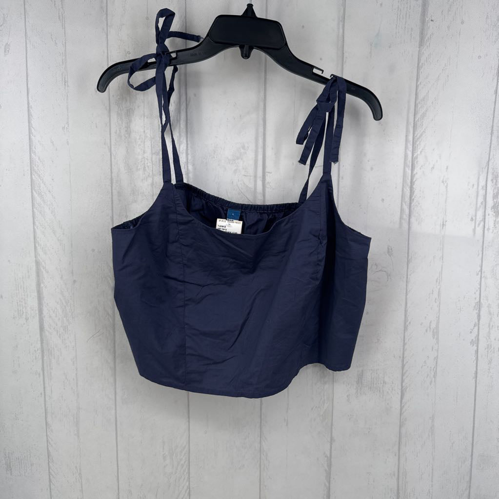 L tied straps crop tank