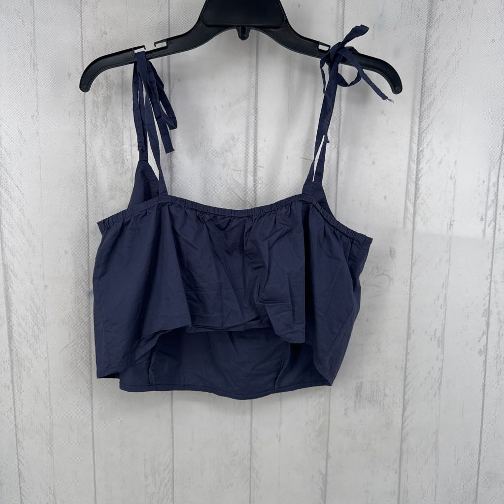 L tied straps crop tank