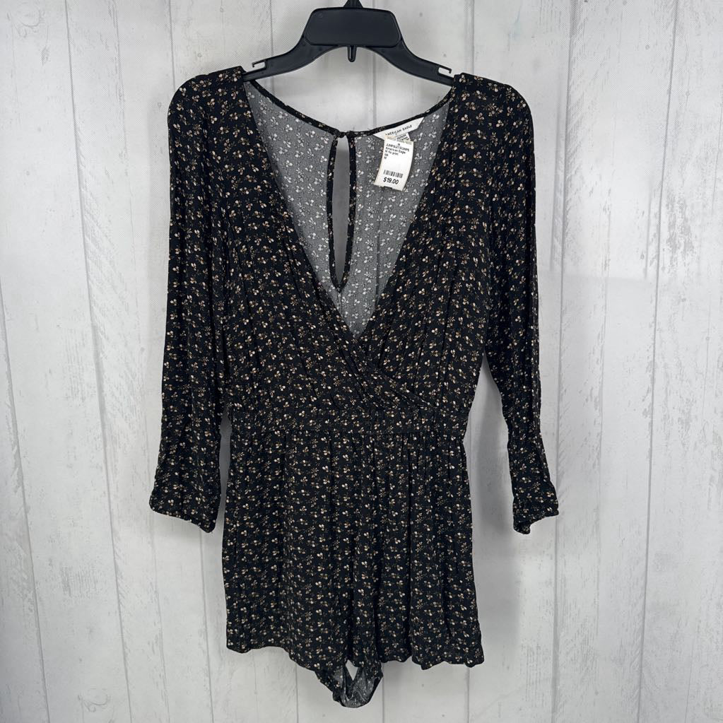 M flo print crossover l/s romper