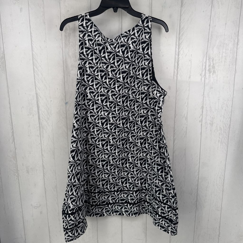 R148 16 palm tree print slvls dress