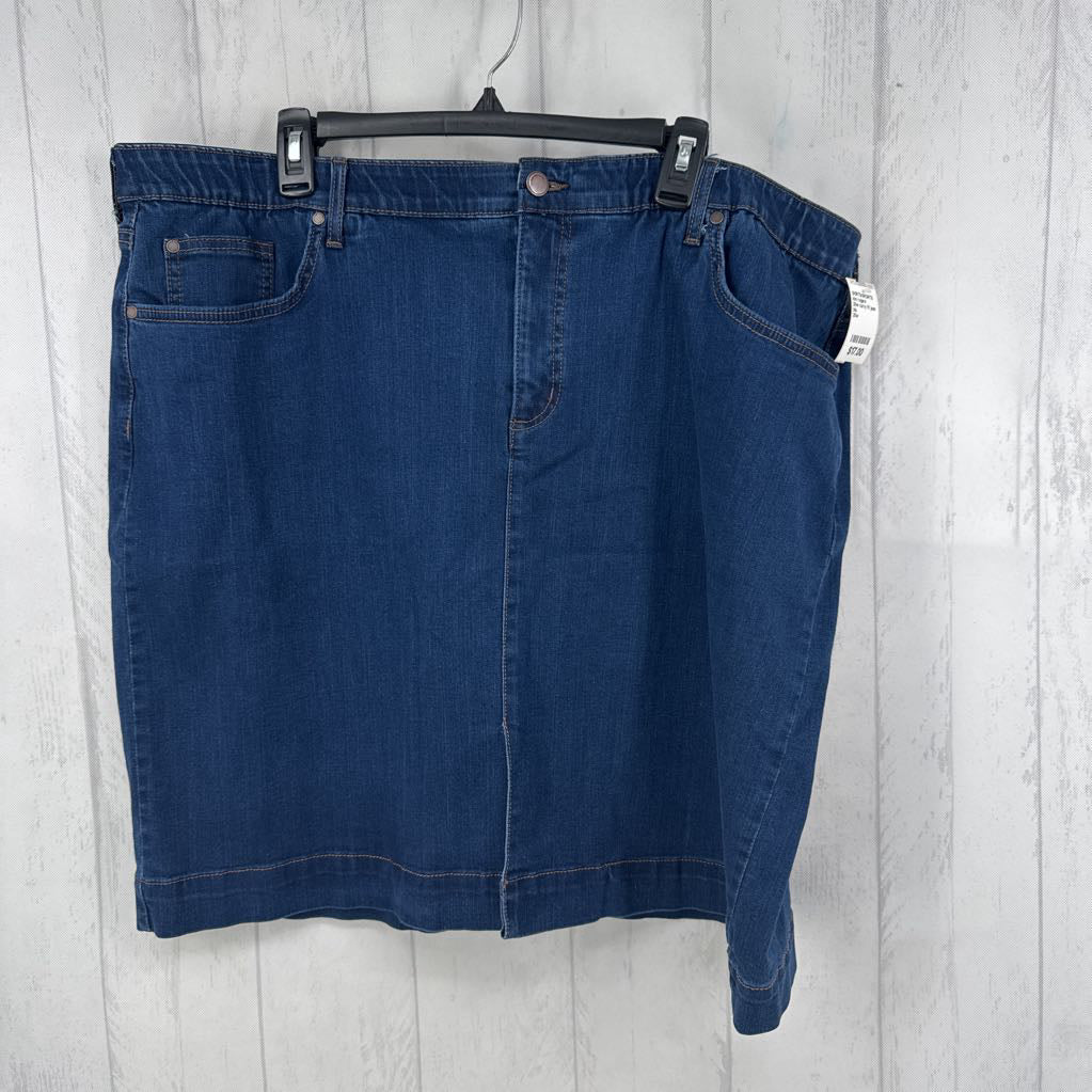 20w curvy fit jean skirt