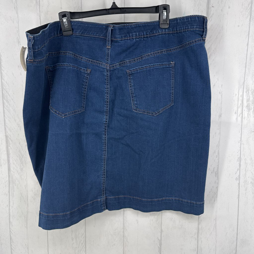 20w curvy fit jean skirt
