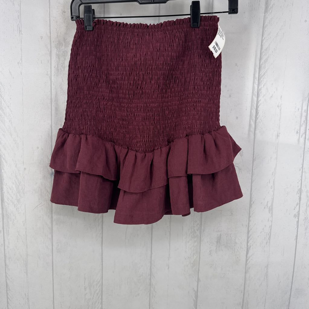 R48 M smocked ruffle hem skirt