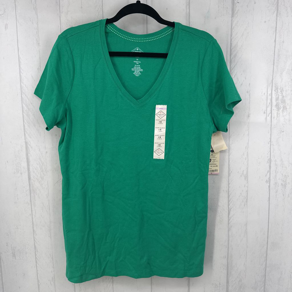 1X v-neck s/s tee