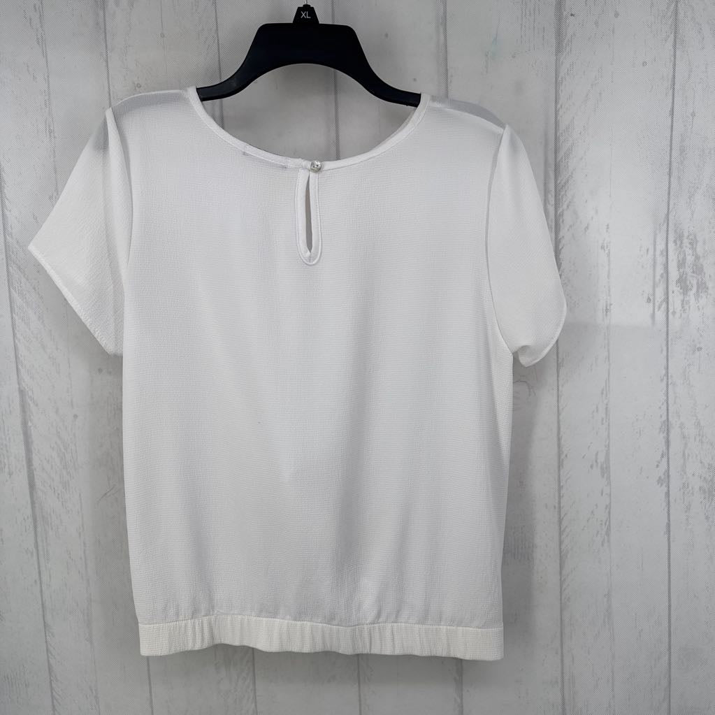M gathered hem s/s top
