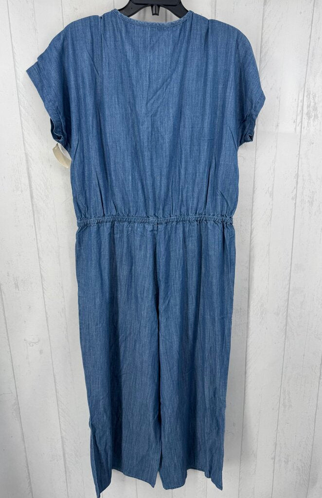 XL denim crossover s/s jumpsuit