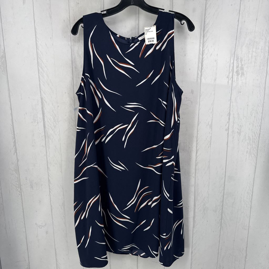 XL printed slvls dress