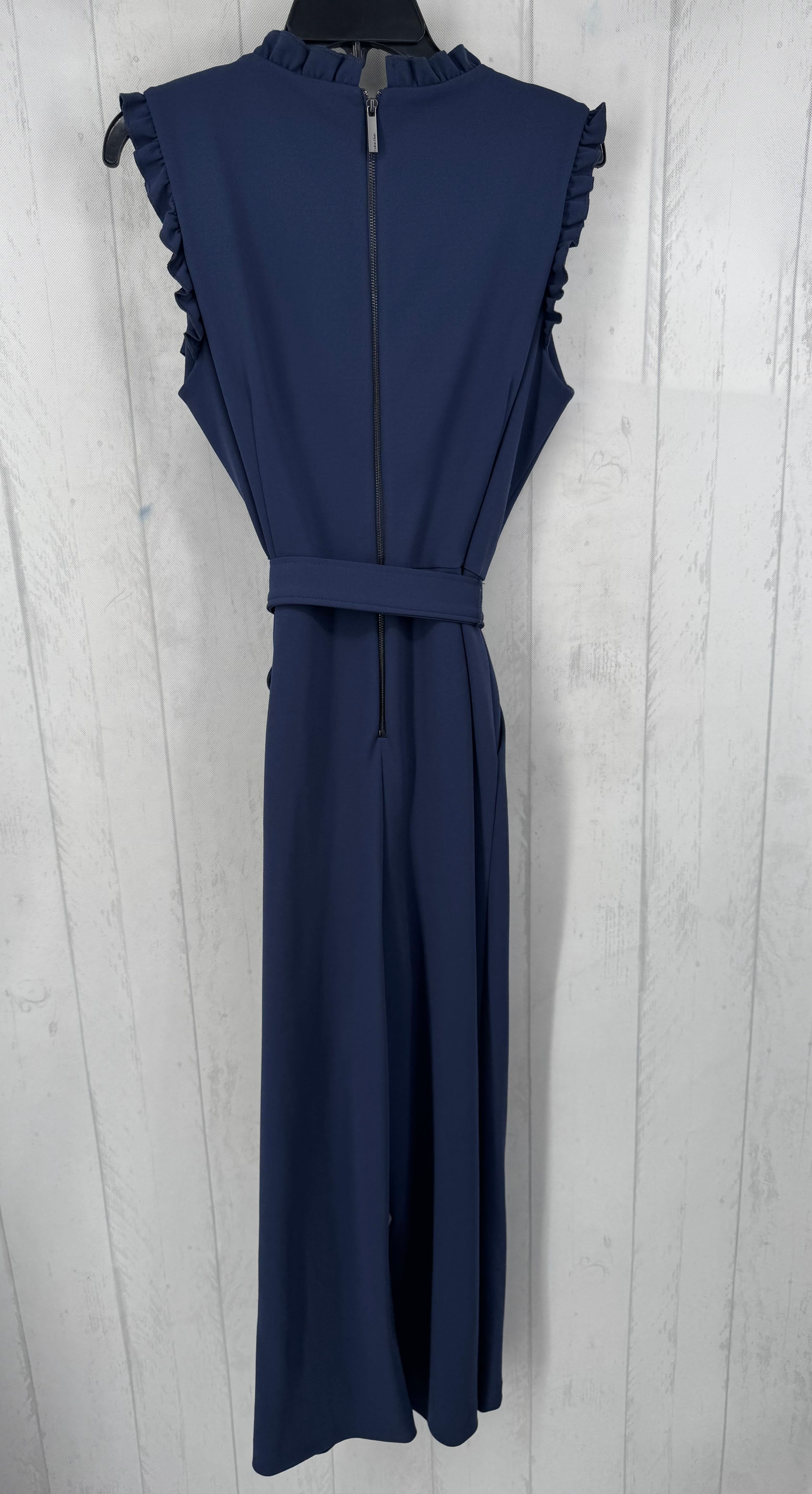 14 ruffled trim v-neck slvls jumpsuit