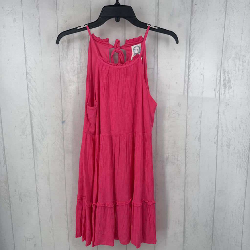 XS textured bow back slvls dress