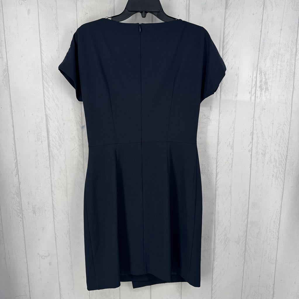 12 ribbed silver button detail s/s dress