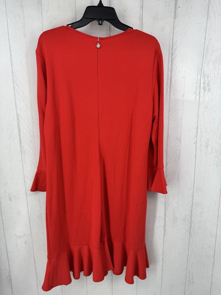 XL ruffle hem l/s dress