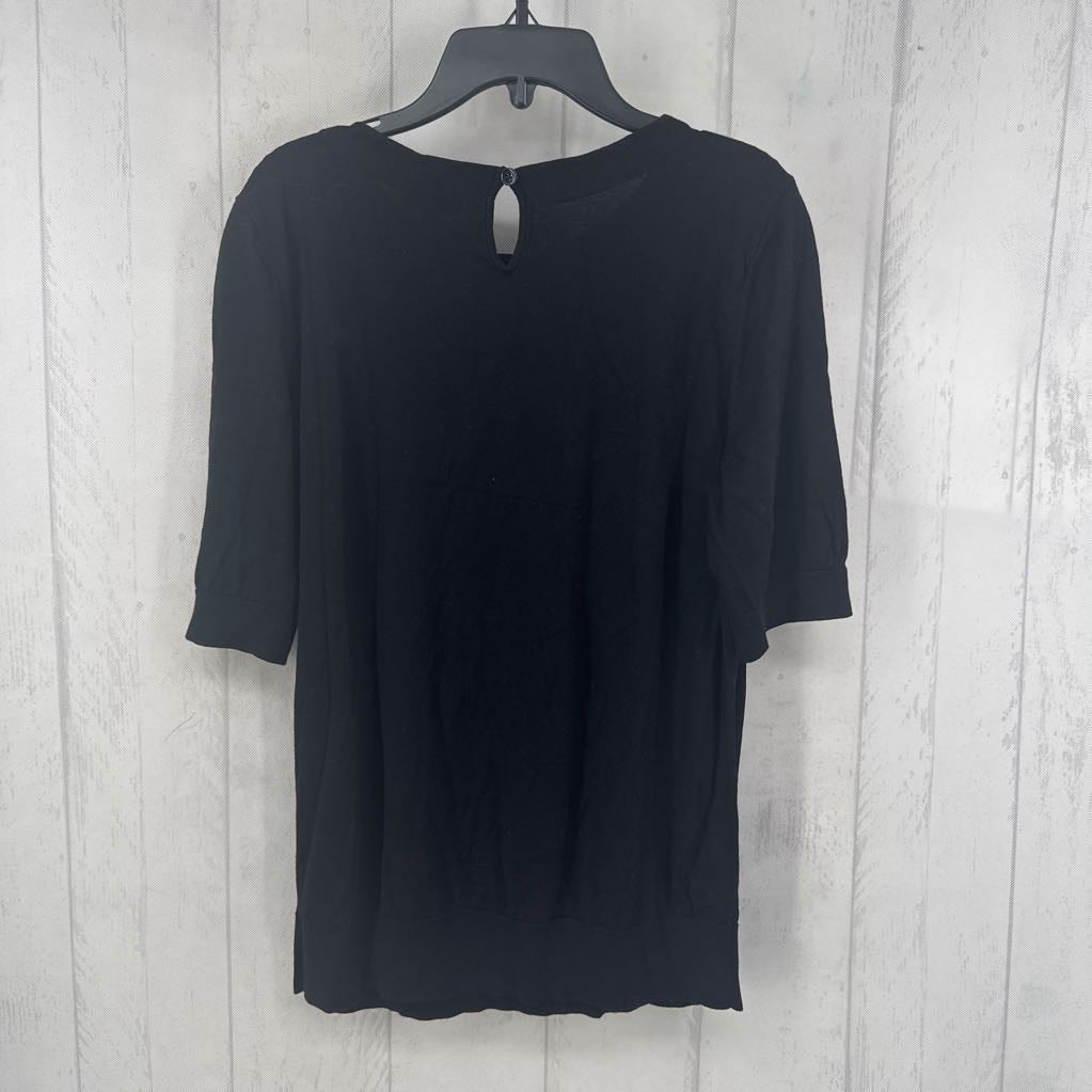 L round neck s/s knit top