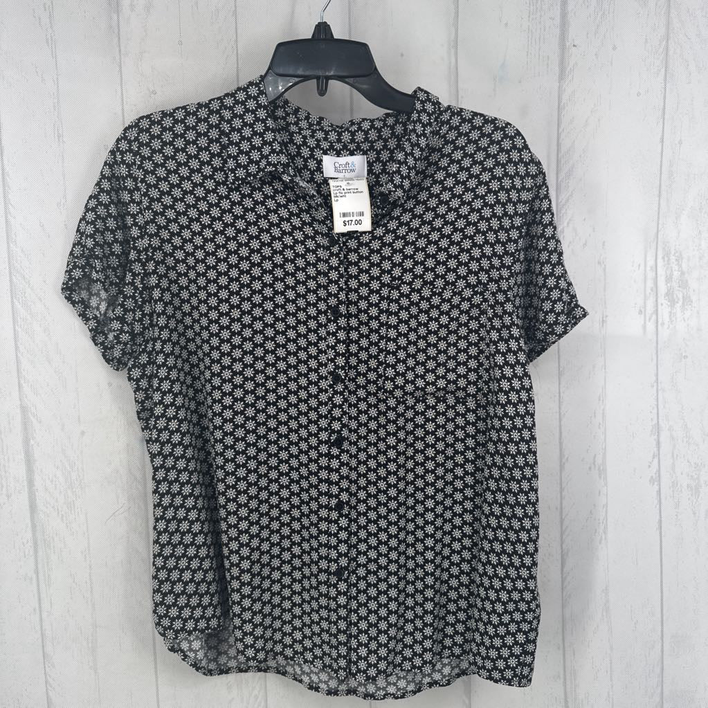Lp flo print button down s/s top