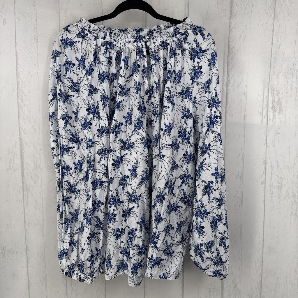 18/20 l/s floral pleated top