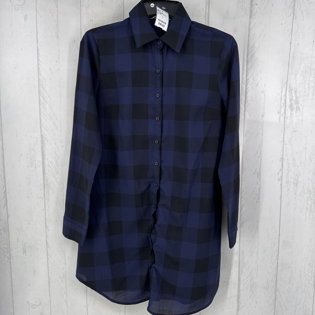 S l/s plaid button down shirt