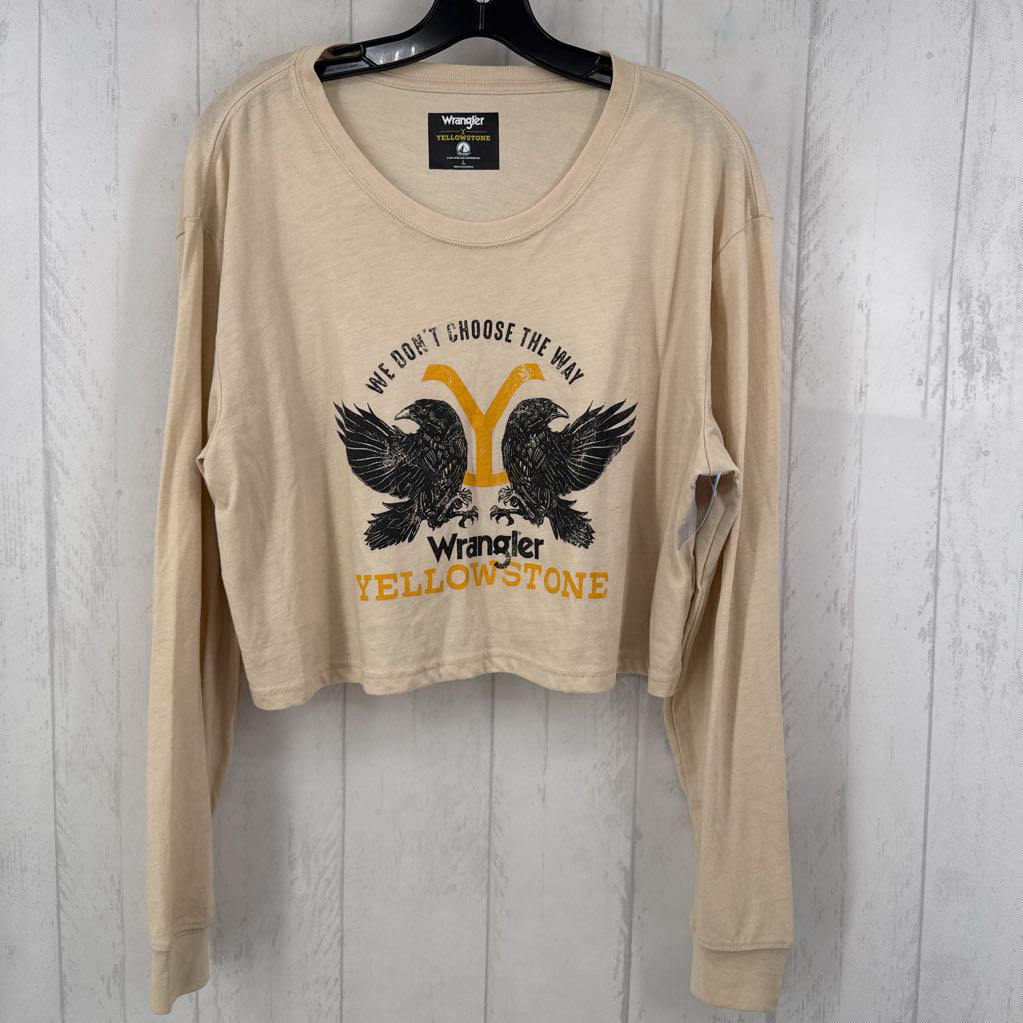 L l/s yellowstone crop top