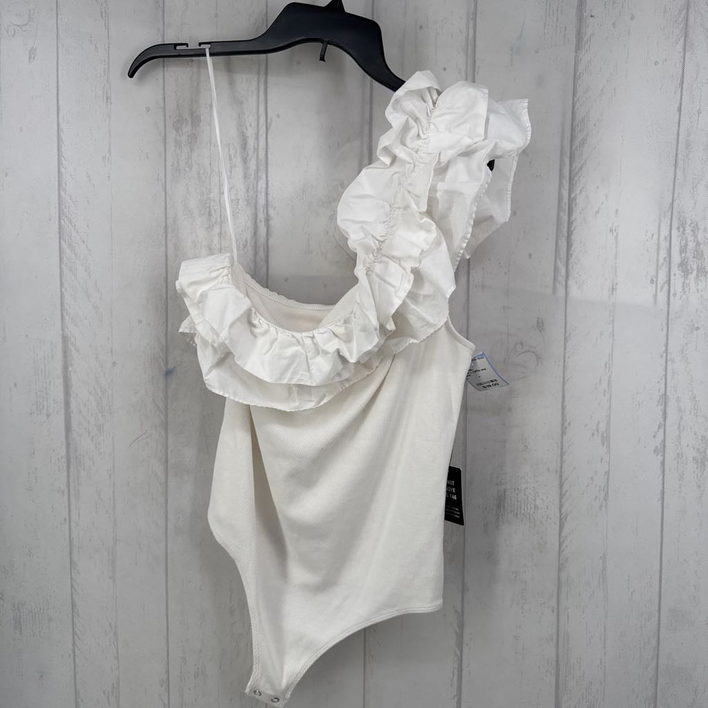R64 L ruffle one shoulder bodysuit