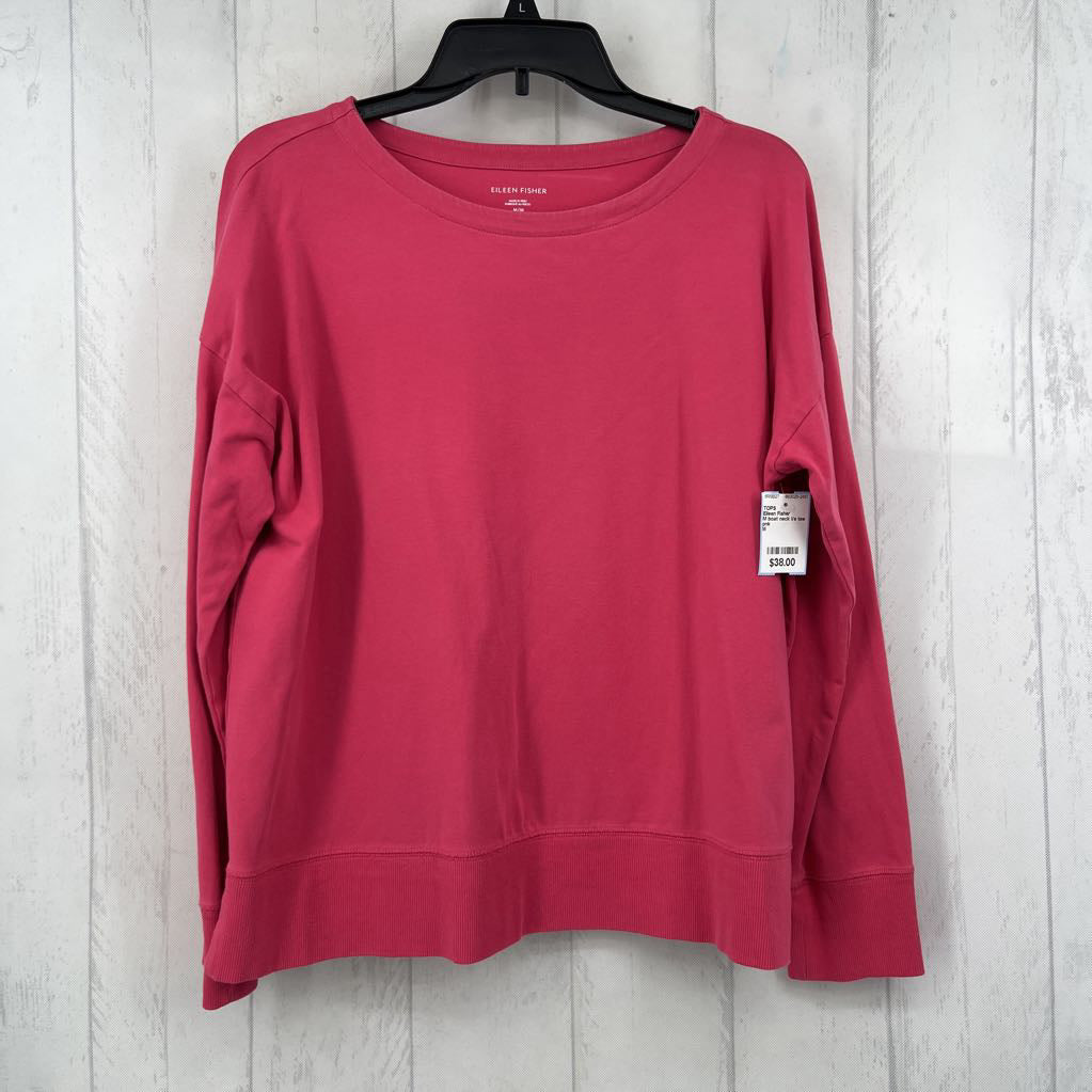 M boat neck l/s tee