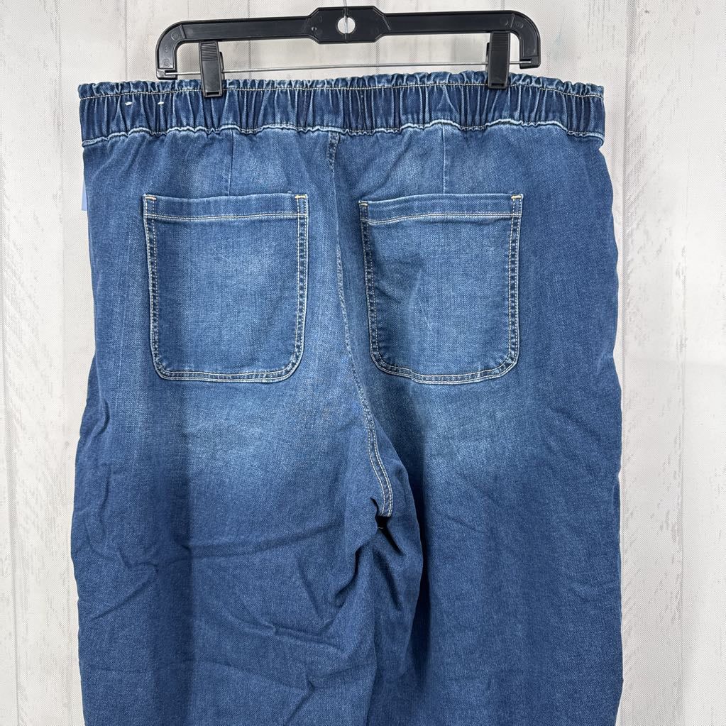 18 pull-on wide leg jeans