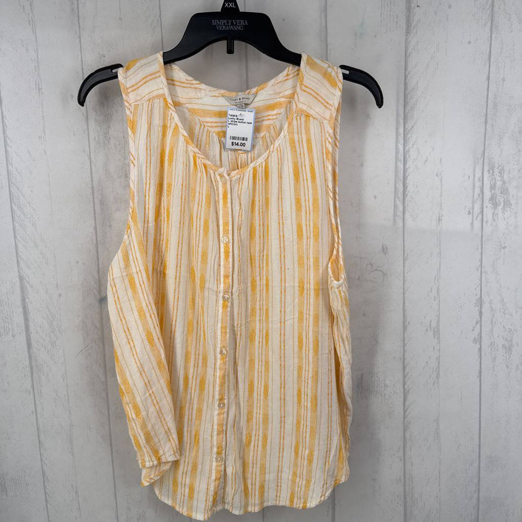 L stripe button tank