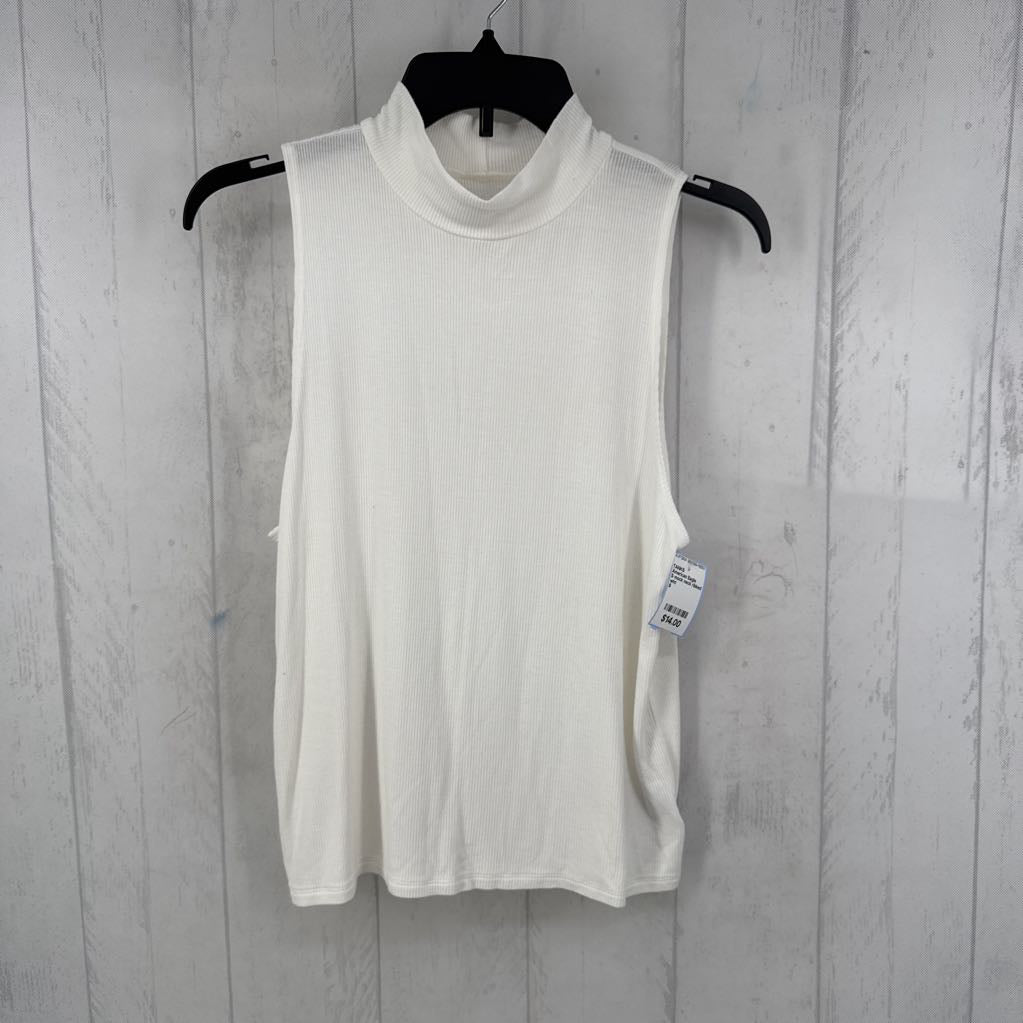 S mock neck ribbed tank