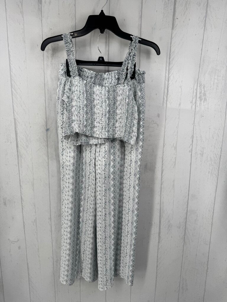 2pc M smocked crop tank w/ pull-on pants