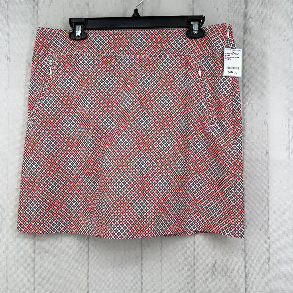12 dot print skort