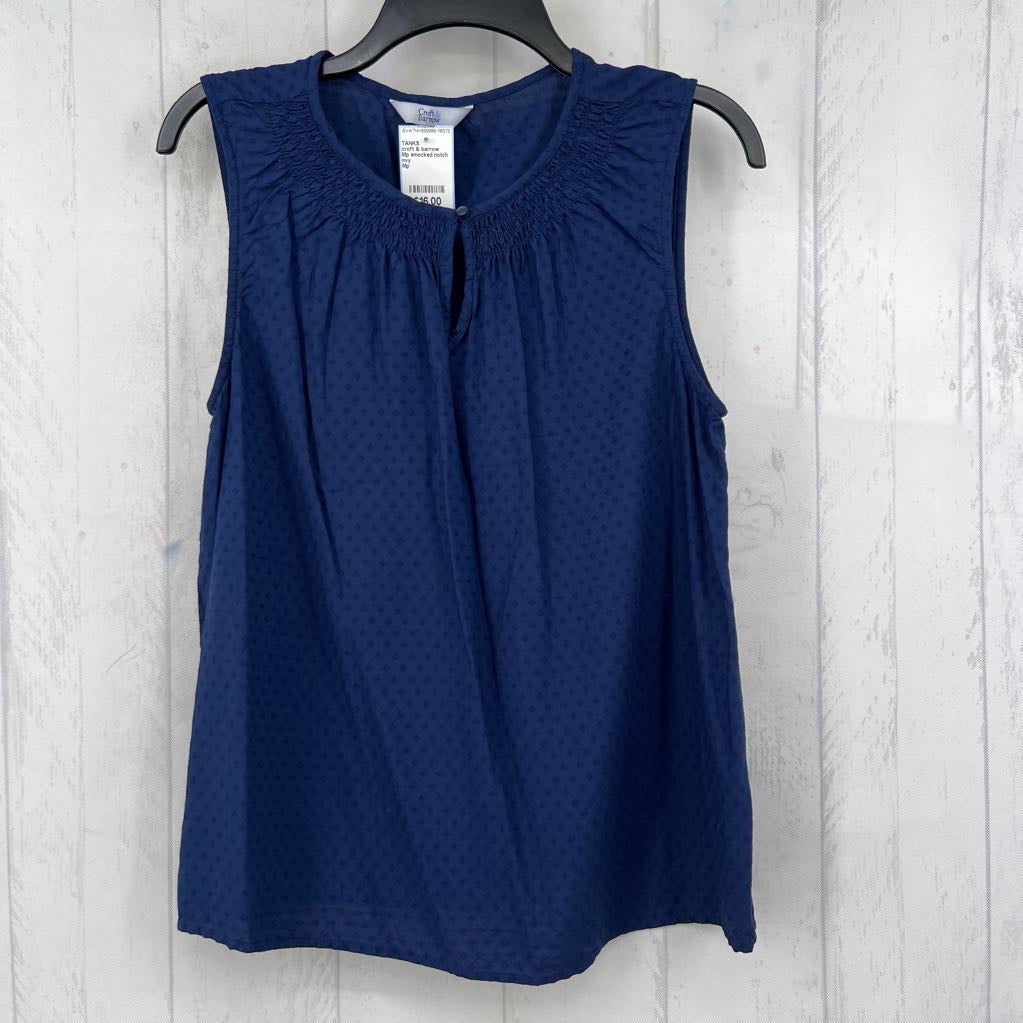 Mp smocked notch neck tank