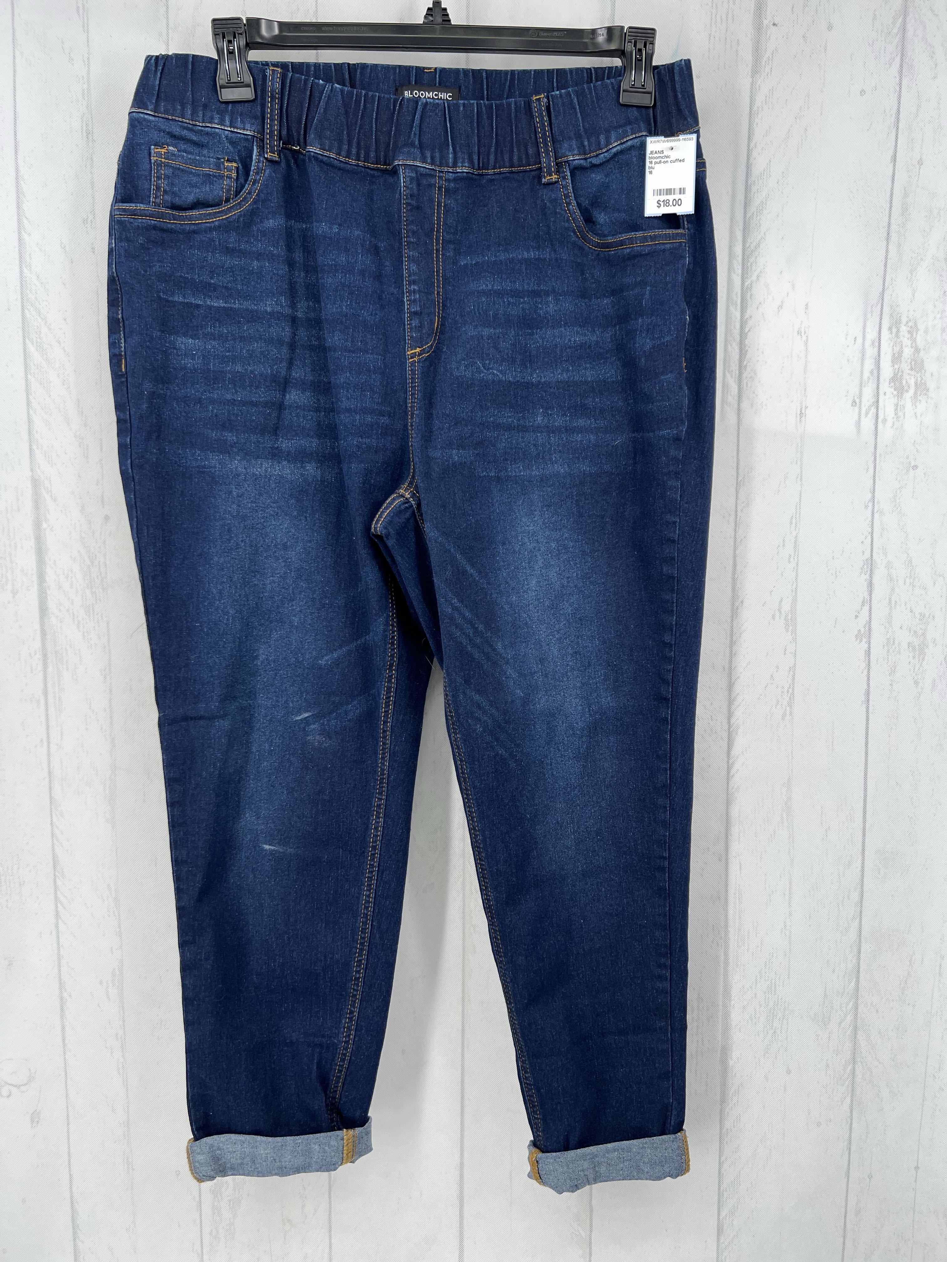 16 pull-on cuffed jeans