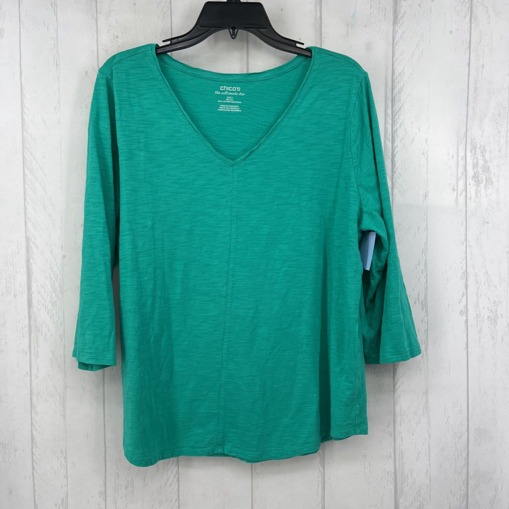 XL v-neck 3/4 slv tee