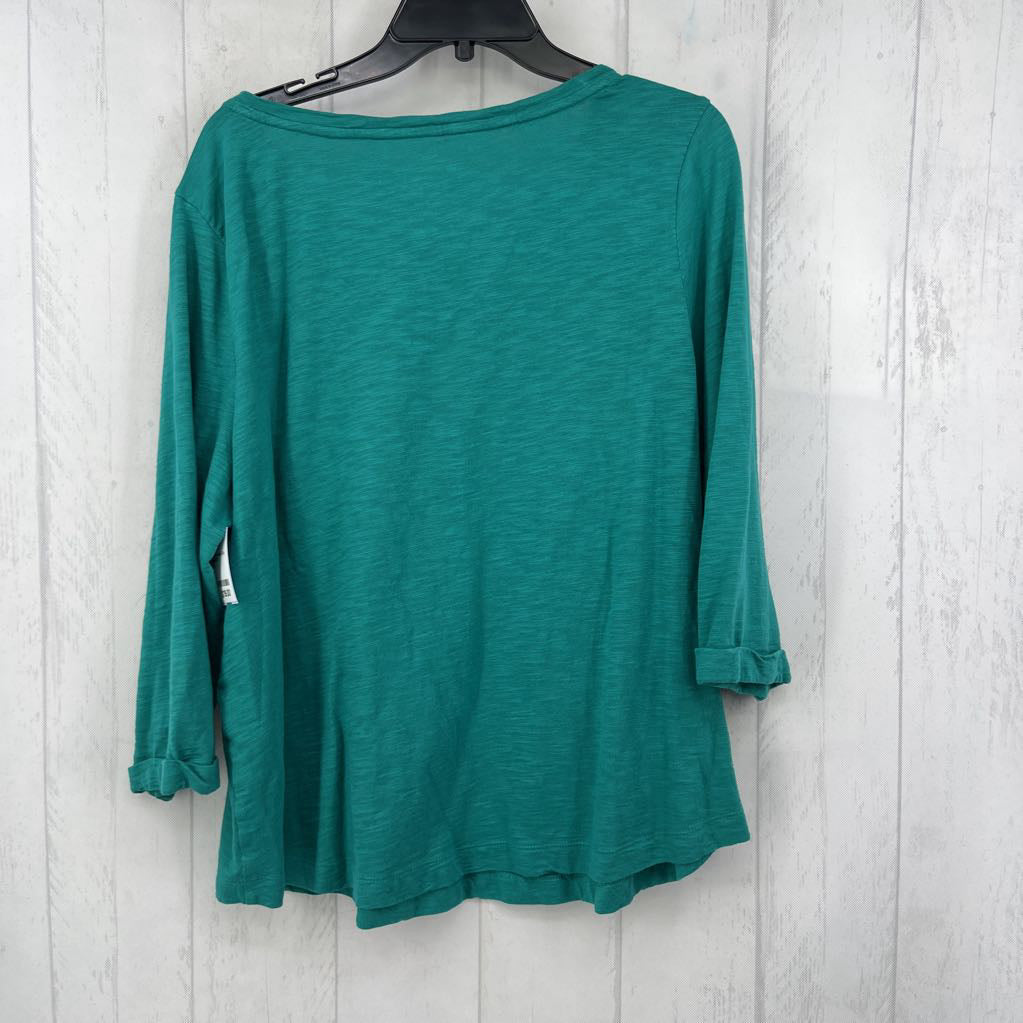 XL boat neck 3/4 slv tee