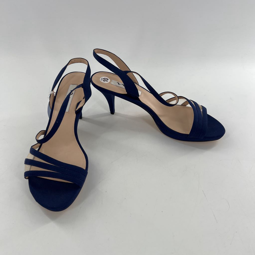 R79 10 sling back open toe pumps