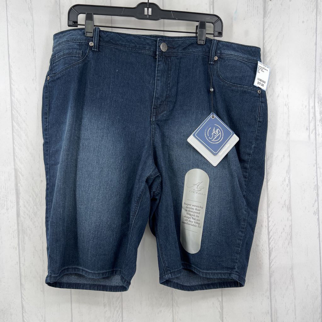 20w denim bermuda shorts