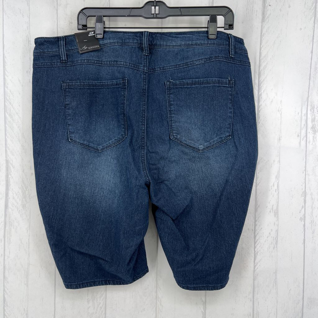 20w denim bermuda shorts