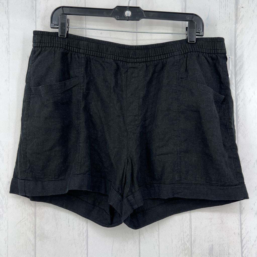 L hi-rise linen shorts