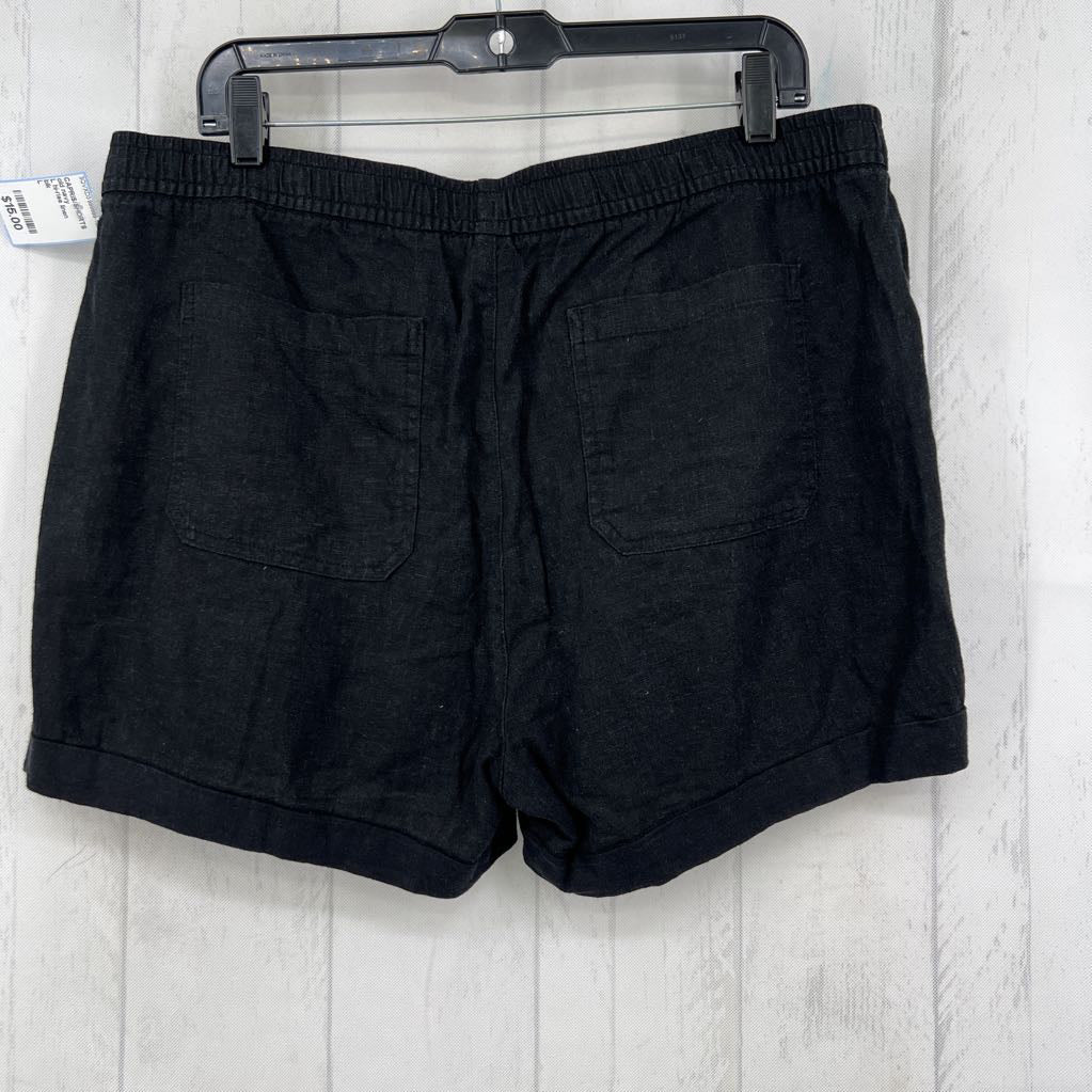 L hi-rise linen shorts
