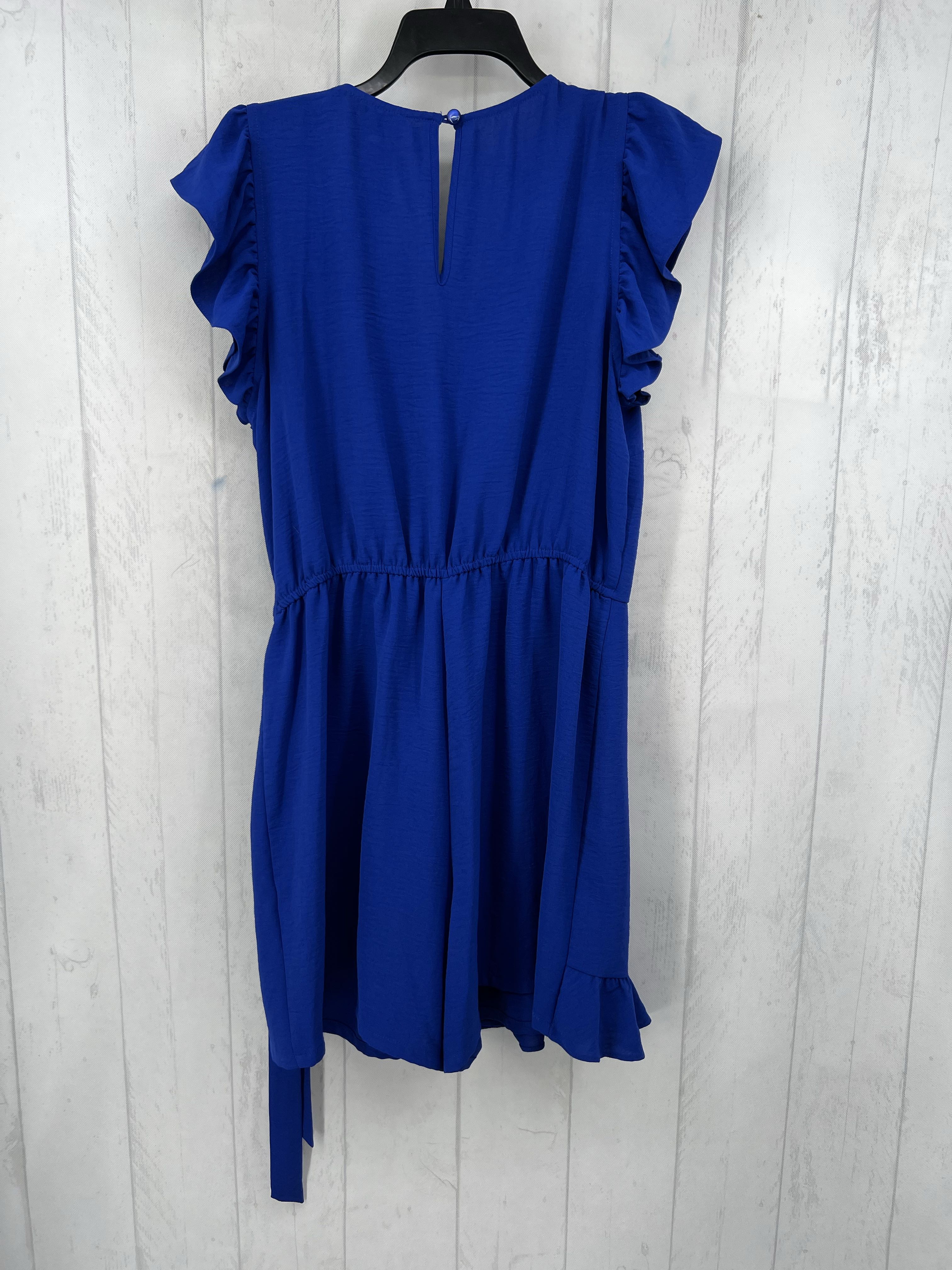 L ruffled slv wrap dress