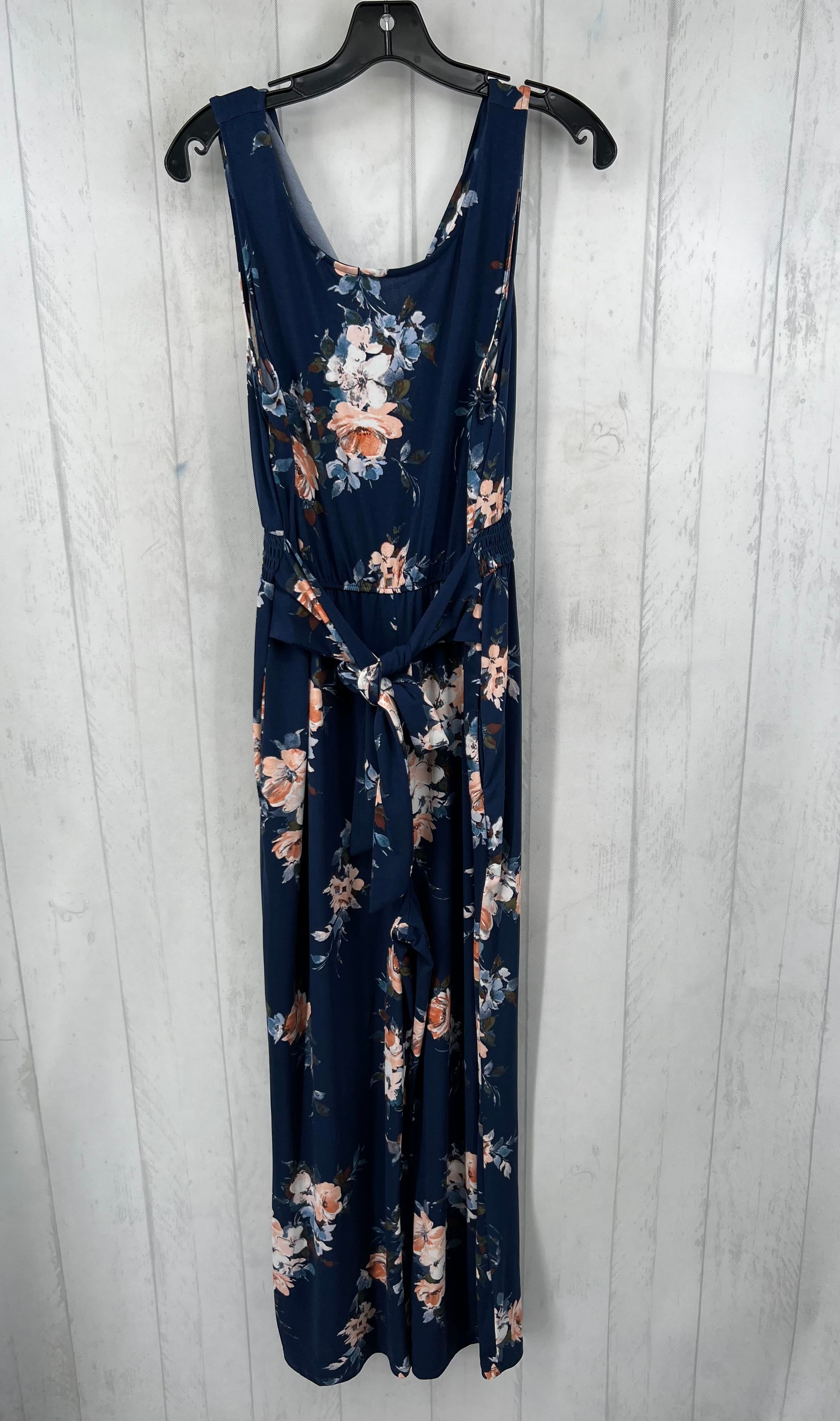 L flo print slvls jumpsuit