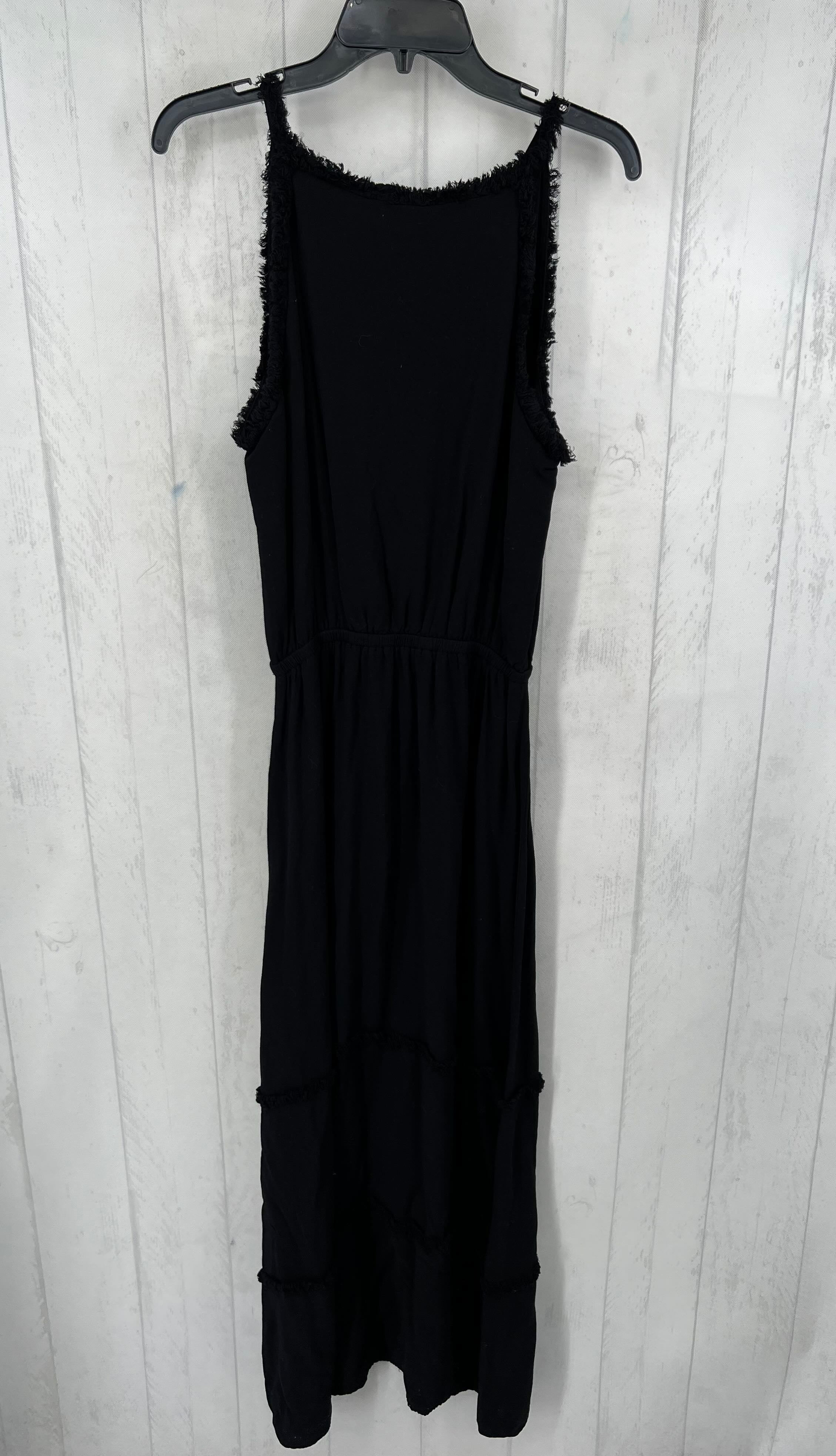 M fringe hem notch neck slvls dress
