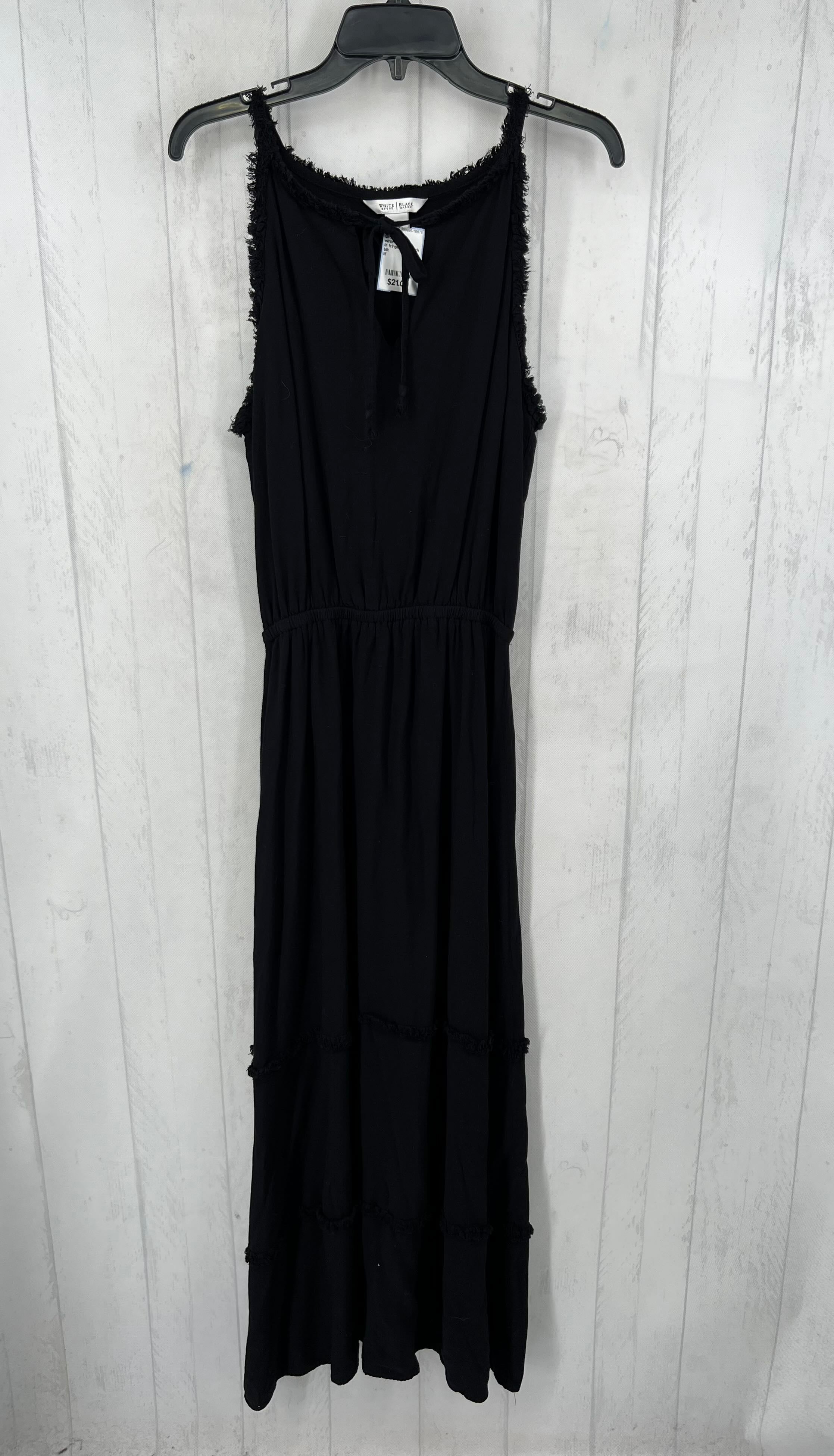 M fringe hem notch neck slvls dress